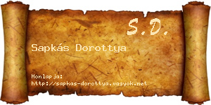 Sapkás Dorottya névjegykártya